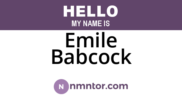 Emile Babcock