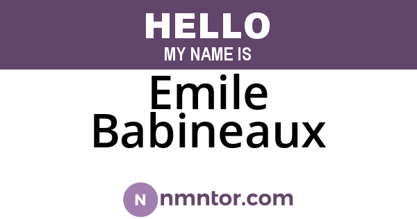 Emile Babineaux