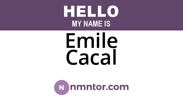 Emile Cacal