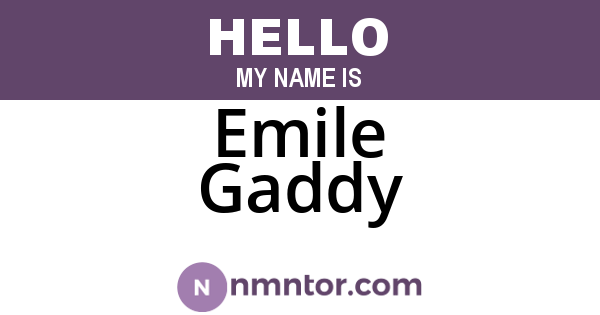 Emile Gaddy
