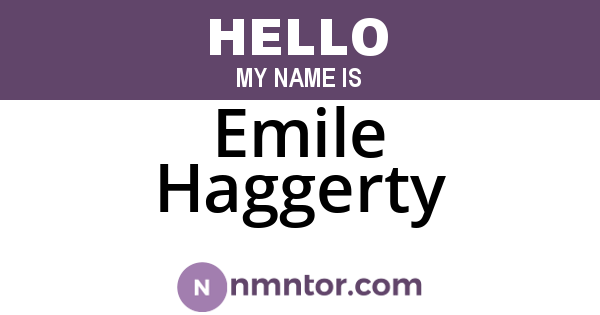 Emile Haggerty