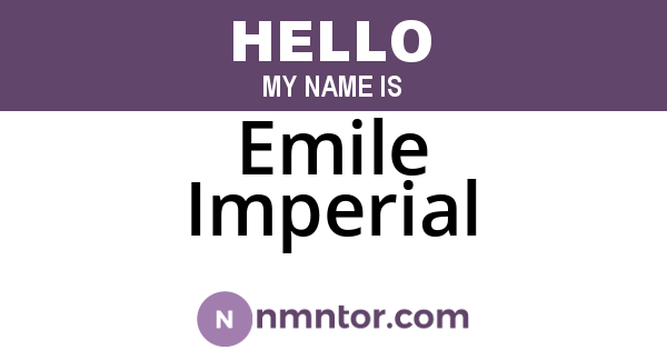 Emile Imperial