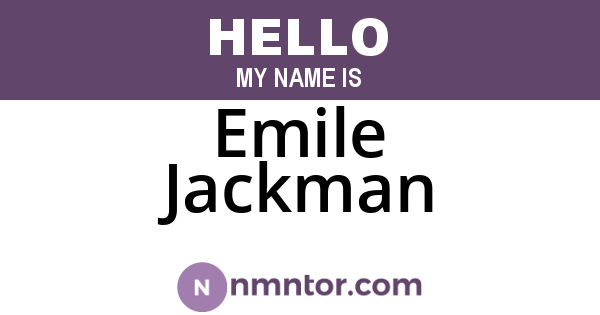 Emile Jackman