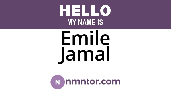 Emile Jamal