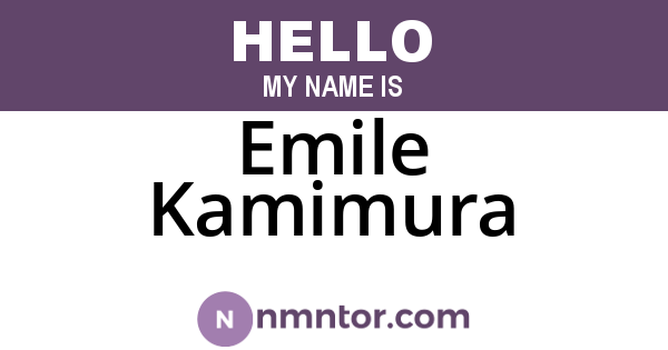 Emile Kamimura