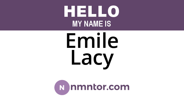 Emile Lacy