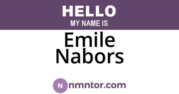 Emile Nabors