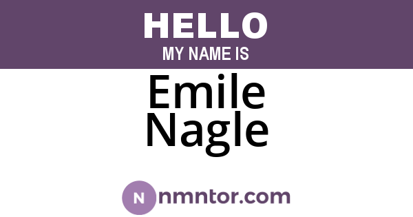 Emile Nagle