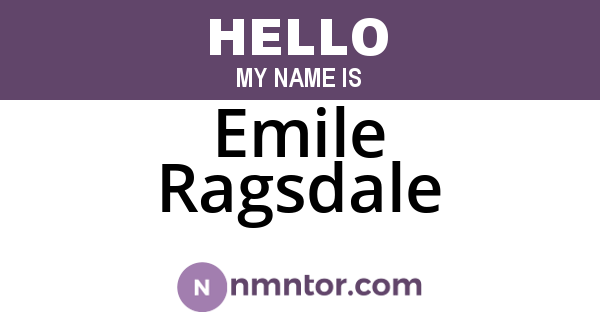 Emile Ragsdale