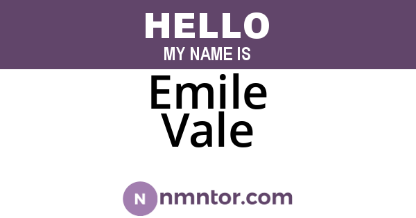 Emile Vale