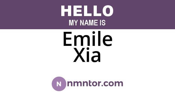 Emile Xia