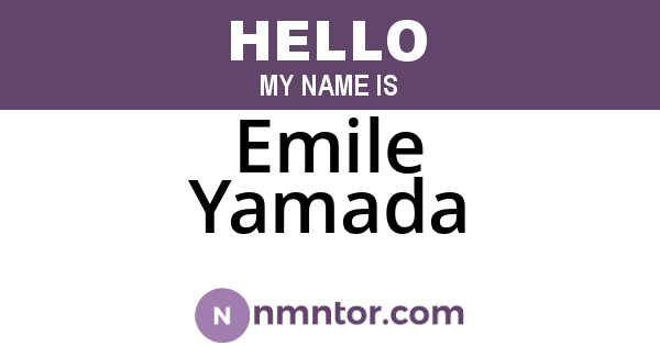Emile Yamada