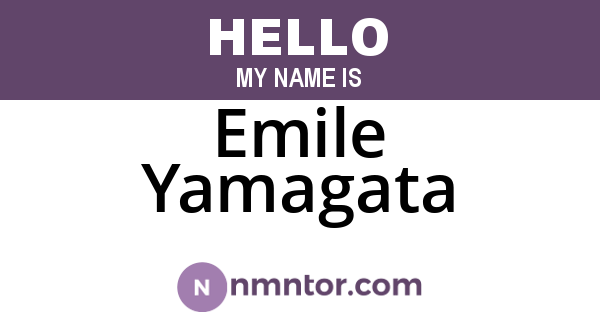 Emile Yamagata