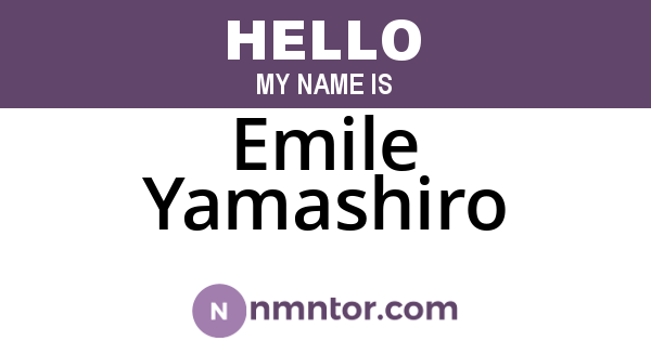 Emile Yamashiro