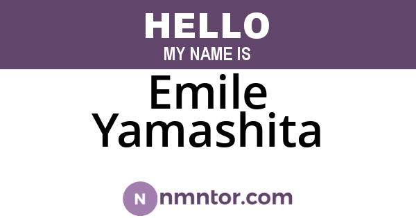 Emile Yamashita