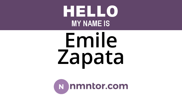 Emile Zapata
