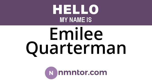 Emilee Quarterman