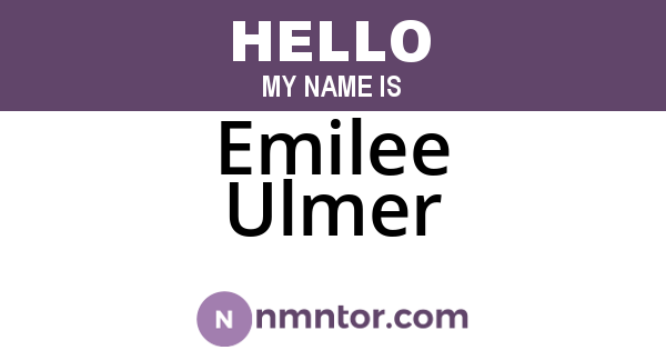 Emilee Ulmer