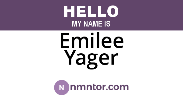 Emilee Yager