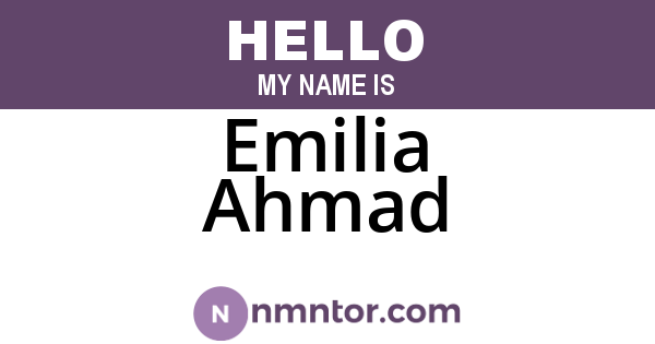 Emilia Ahmad