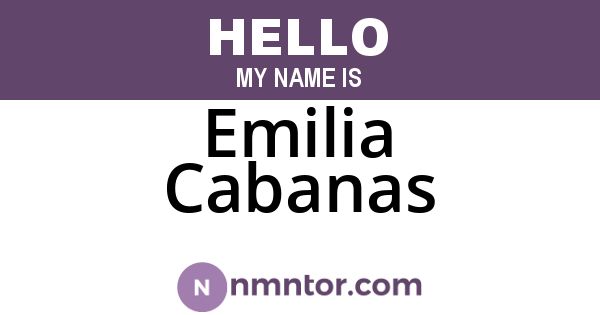 Emilia Cabanas