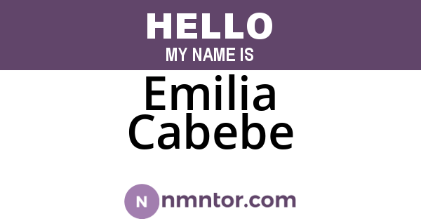 Emilia Cabebe
