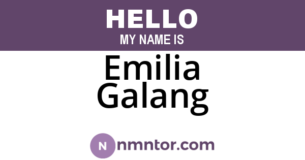 Emilia Galang