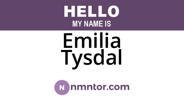 Emilia Tysdal