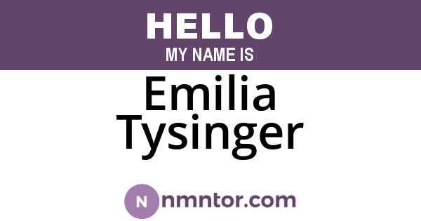 Emilia Tysinger