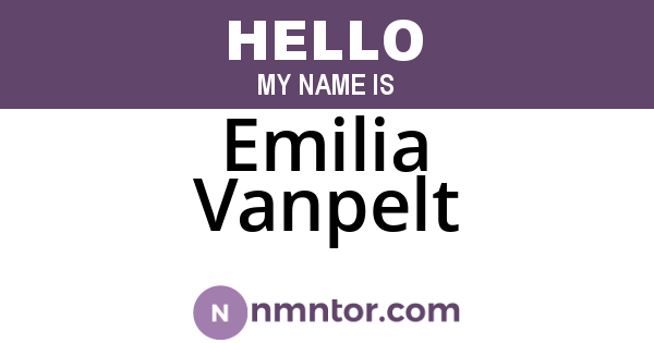 Emilia Vanpelt