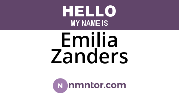 Emilia Zanders