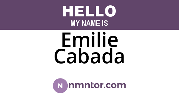 Emilie Cabada