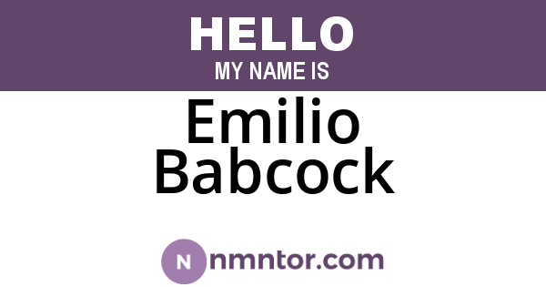 Emilio Babcock