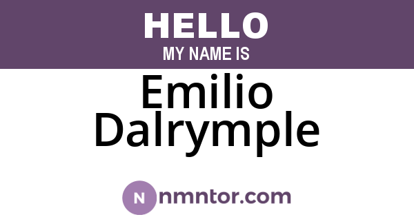 Emilio Dalrymple
