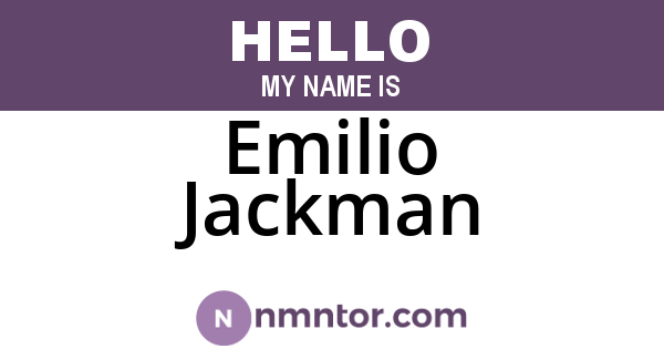 Emilio Jackman