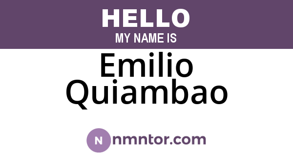 Emilio Quiambao