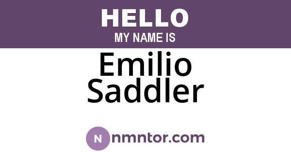 Emilio Saddler