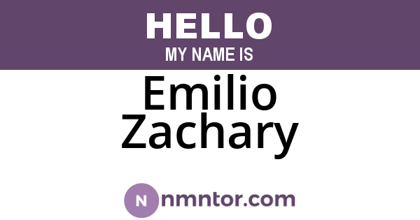 Emilio Zachary