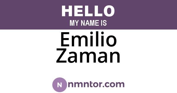 Emilio Zaman