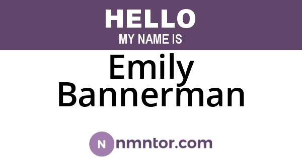 Emily Bannerman
