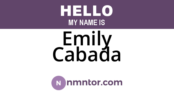 Emily Cabada