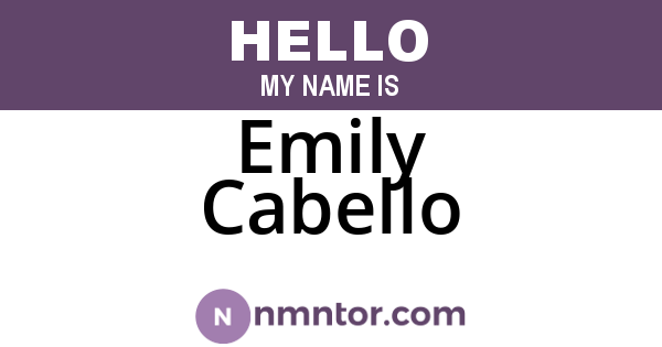 Emily Cabello
