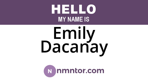 Emily Dacanay