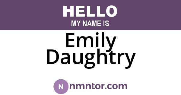 Emily Daughtry