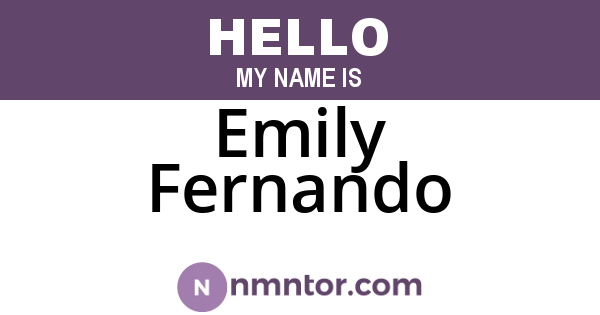 Emily Fernando