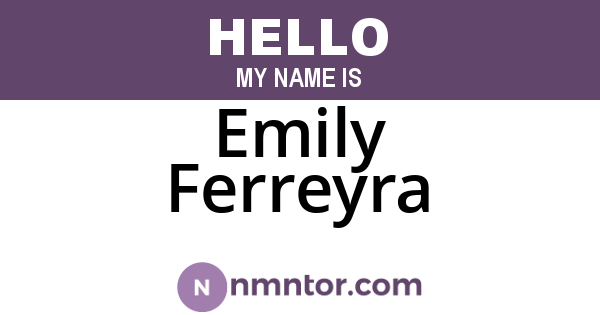Emily Ferreyra