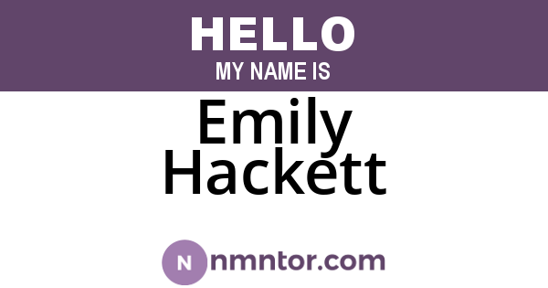 Emily Hackett
