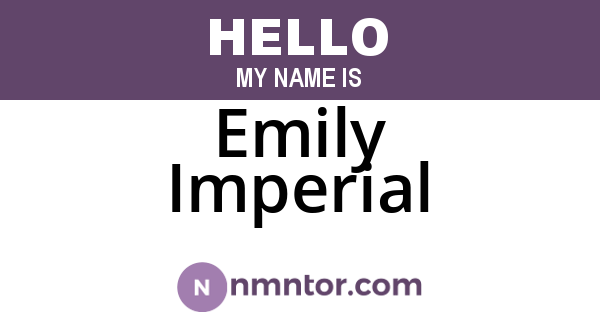 Emily Imperial