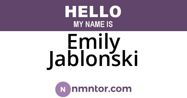 Emily Jablonski