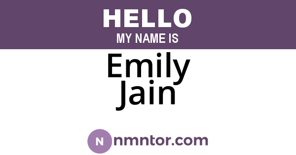 Emily Jain
